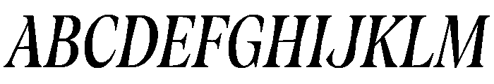 Fenul TRIAL CompressedSemiboldItalic Instance Font UPPERCASE