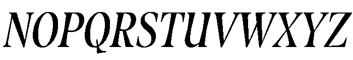 Fenul TRIAL CompressedSemiboldItalic Instance Font UPPERCASE