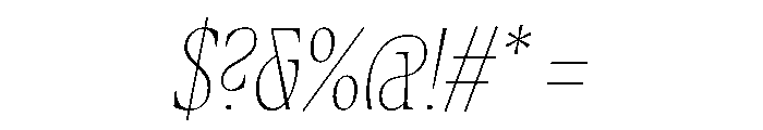 Fenul TRIAL CompressedThinItalic Instance Font OTHER CHARS
