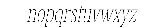 Fenul TRIAL CompressedThinItalic Instance Font LOWERCASE