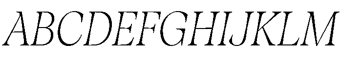Fenul TRIAL CondensedBookItalic Instance Font UPPERCASE