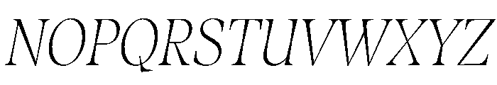 Fenul TRIAL CondensedBookItalic Instance Font UPPERCASE
