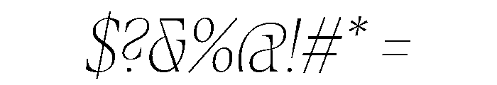Fenul TRIAL CondensedLightItalic Instance Font OTHER CHARS