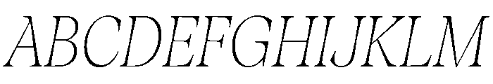 Fenul TRIAL CondensedLightItalic Instance Font UPPERCASE