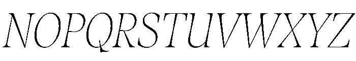Fenul TRIAL CondensedLightItalic Instance Font UPPERCASE
