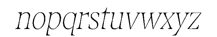 Fenul TRIAL CondensedLightItalic Instance Font LOWERCASE