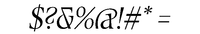 Fenul TRIAL CondensedMediumItalic Instance Font OTHER CHARS