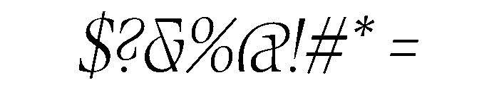 Fenul TRIAL CondensedRegularItalic Instance Font OTHER CHARS