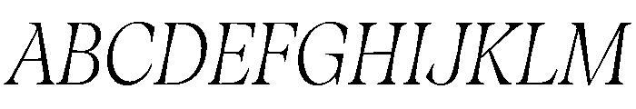 Fenul TRIAL CondensedRegularItalic Instance Font UPPERCASE