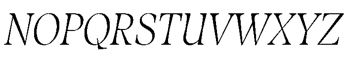 Fenul TRIAL CondensedRegularItalic Instance Font UPPERCASE