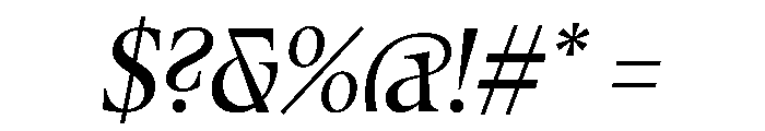 Fenul TRIAL CondensedSemiboldItalic Instance Font OTHER CHARS