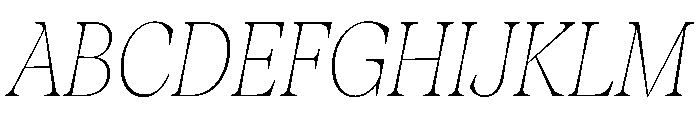 Fenul TRIAL CondensedThinItalic Instance Font UPPERCASE