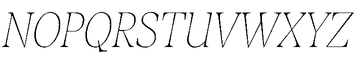 Fenul TRIAL CondensedThinItalic Instance Font UPPERCASE