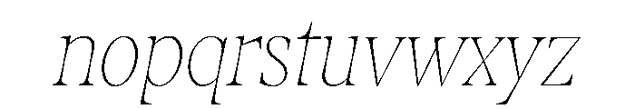 Fenul TRIAL CondensedThinItalic Instance Font LOWERCASE