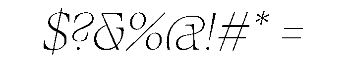 Fenul TRIAL StandardLightItalic Instance Font OTHER CHARS