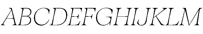 Fenul TRIAL StandardLightItalic Instance Font UPPERCASE