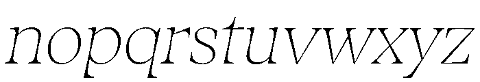 Fenul TRIAL StandardLightItalic Instance Font LOWERCASE