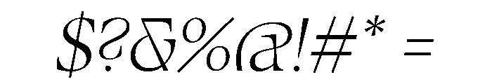 Fenul TRIAL StandardRegularItalic Instance Font OTHER CHARS