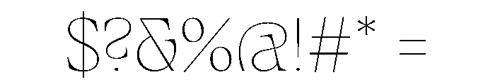 Fenul TRIAL StandardThin Instance Font OTHER CHARS