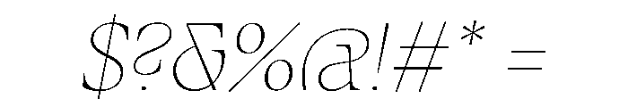 Fenul TRIAL StandardThinItalic Instance Font OTHER CHARS
