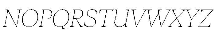 Fenul TRIAL StandardThinItalic Instance Font UPPERCASE