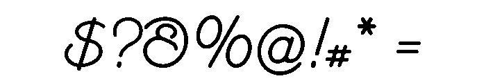 Feroniapi MediumItalic Font OTHER CHARS