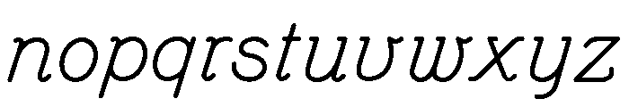 Feroniapi MediumItalic Font LOWERCASE