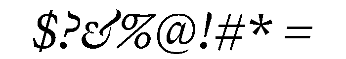 Ferro ItalicI Font OTHER CHARS
