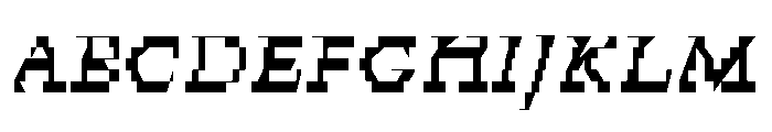 Ferro ItalicIII Font UPPERCASE