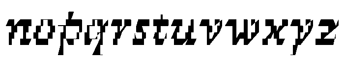 Ferro ItalicIII Font LOWERCASE