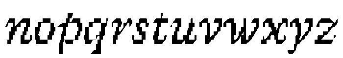 Ferro ItalicII Font LOWERCASE