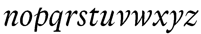 Ferro ItalicI Font LOWERCASE