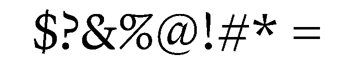 Ferro RegularI Font OTHER CHARS
