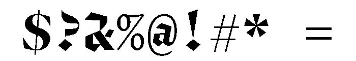FerroMono BlackI Font OTHER CHARS