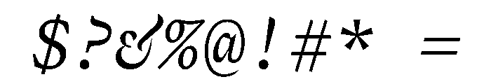 FerroMono ItalicI Font OTHER CHARS