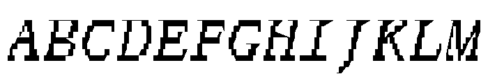 FerroMono ItalicII Font UPPERCASE