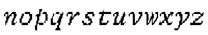 FerroMono ItalicII Font LOWERCASE