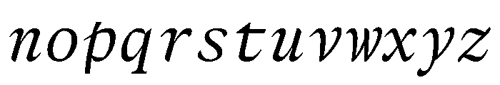 FerroMono ItalicI Font LOWERCASE
