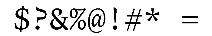 FerroMono RegularI Font OTHER CHARS