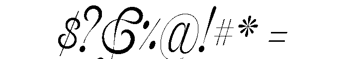 Feline Thin Sharp Font OTHER CHARS