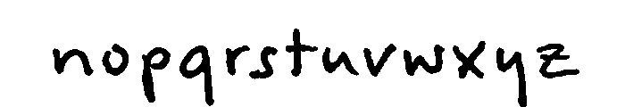 Felt Tip Woman Regular Font LOWERCASE
