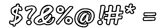 Feltro Outline Texture Font OTHER CHARS