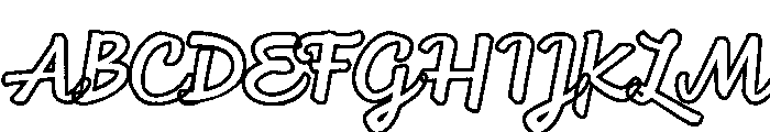Feltro Outline Texture Font UPPERCASE