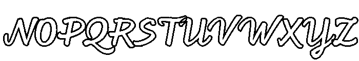 Feltro Outline Texture Font UPPERCASE