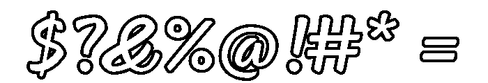 Feltro Outline Font OTHER CHARS