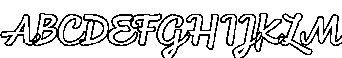 Feltro Outline Font UPPERCASE