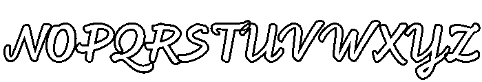 Feltro Outline Font UPPERCASE