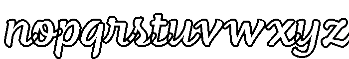 Feltro Outline Font LOWERCASE