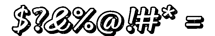 Feltro Shadow Texture Font OTHER CHARS