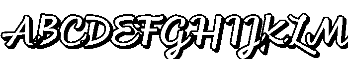 Feltro Shadow Font UPPERCASE